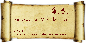 Herskovics Viktória névjegykártya